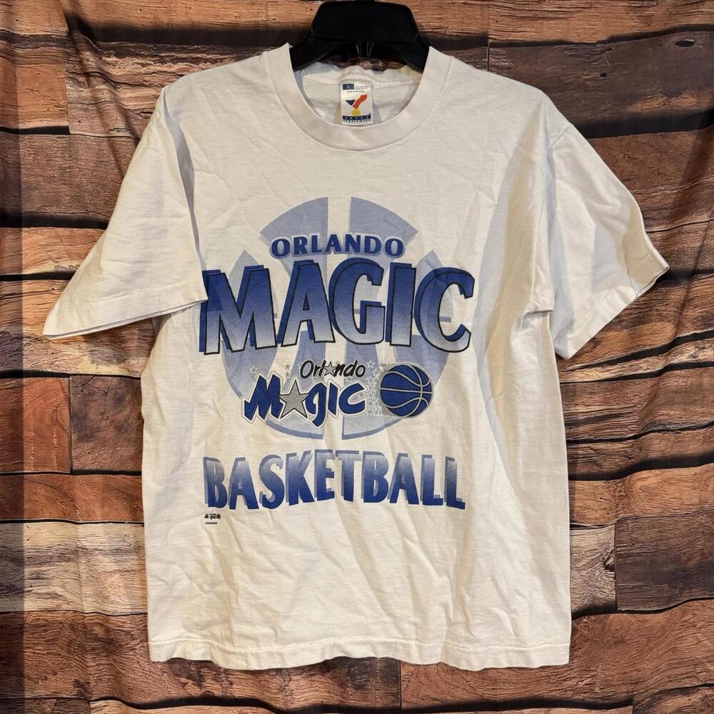 90S Orlando Magic T Shirt White Single Stitch Made In Usa L Rare